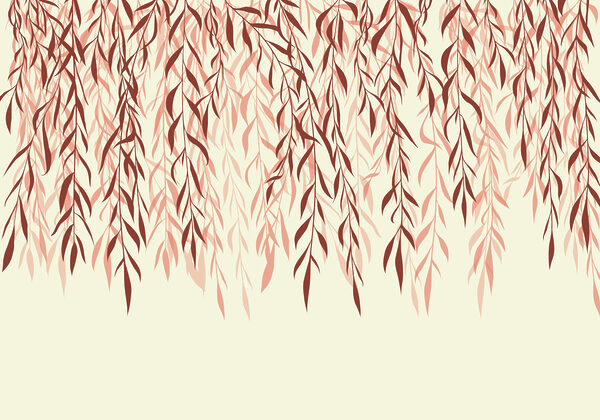 Delicate leaves in soft hues