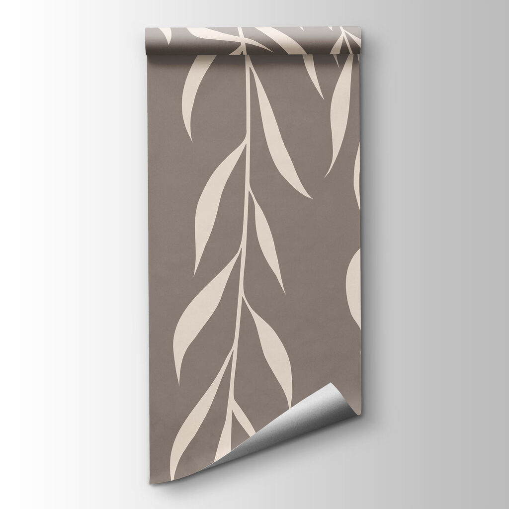 White leaves on a brown background White leaves on a brown background