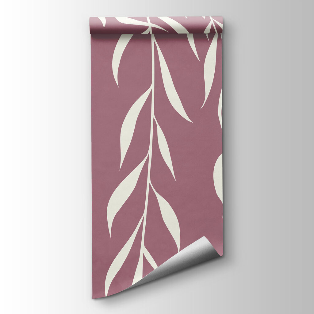 White leaves on a purple background White leaves on a purple background
