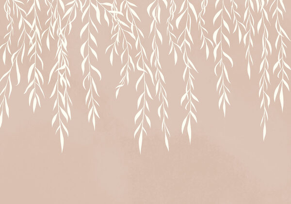 White leaves on a pink background White leaves on a pink background