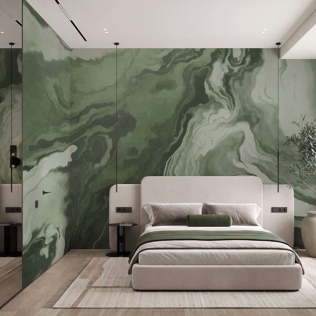Tourbillons verts et blancs Tourbillons verts et blancs