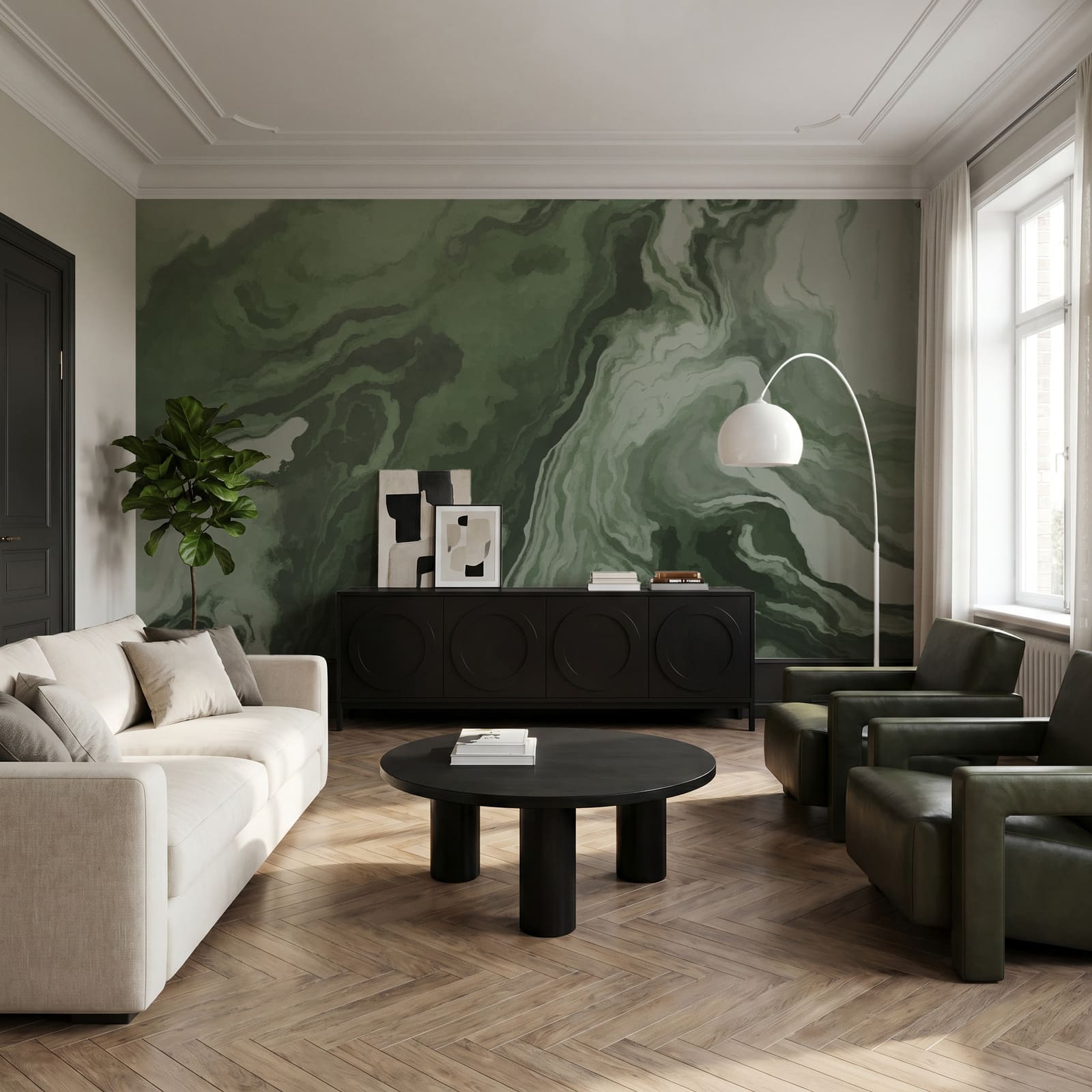 Tourbillons verts et blancs Tourbillons verts et blancs