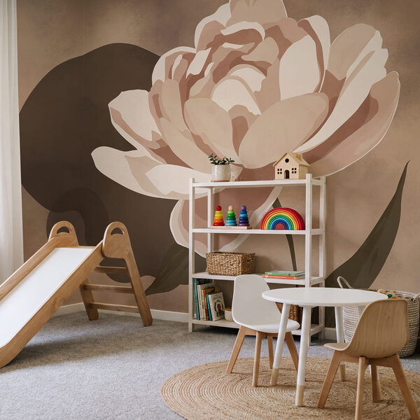 Fleur avec des feuilles sur une tige Fleur avec des feuilles sur une tige
