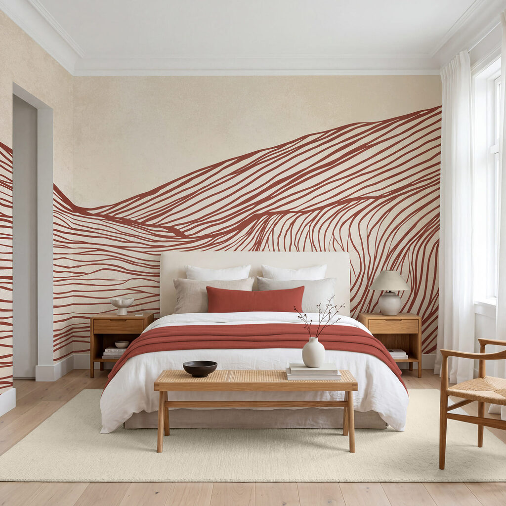 Des lignes rouges sur fond blanc Des lignes rouges sur fond blanc