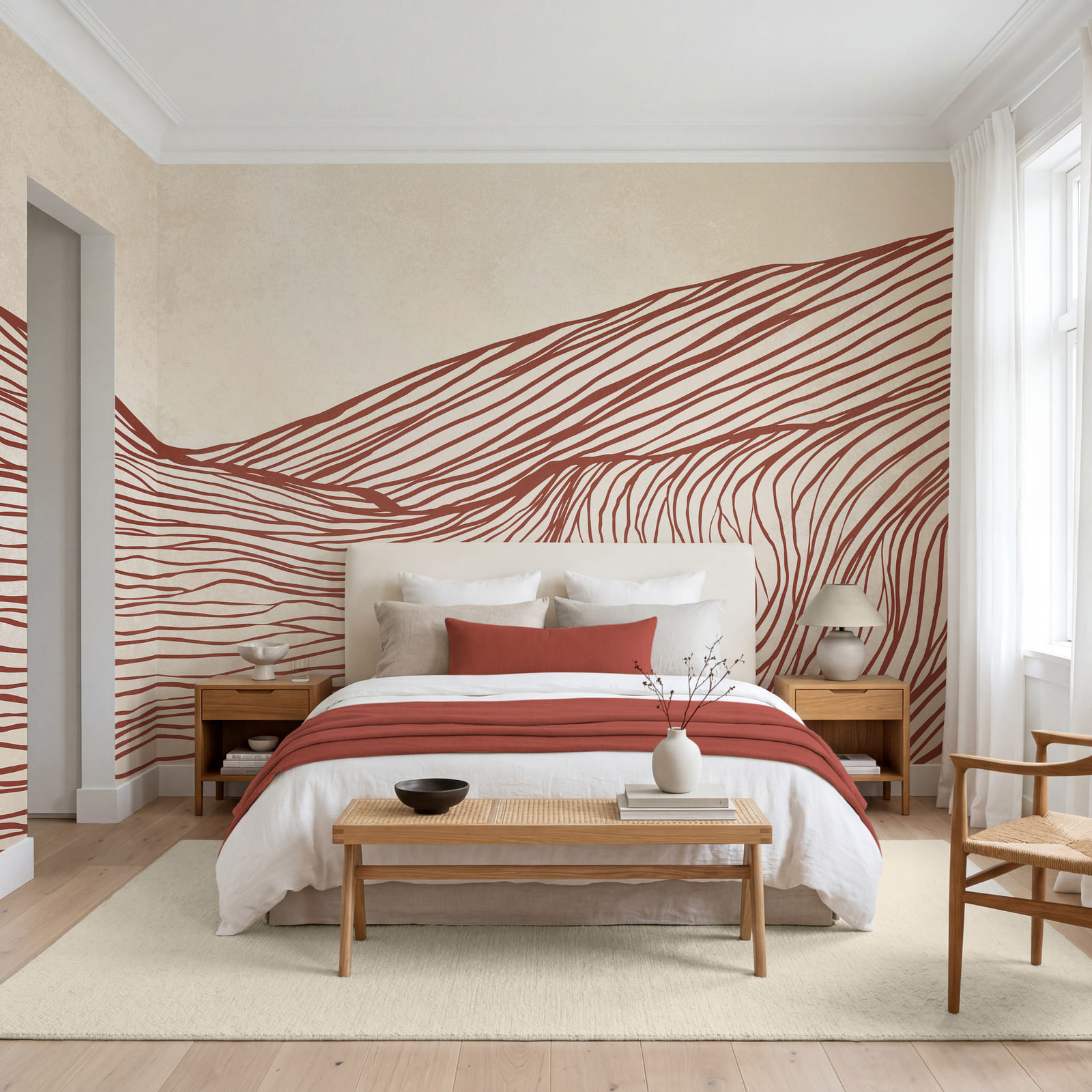 Des lignes rouges sur fond blanc Des lignes rouges sur fond blanc