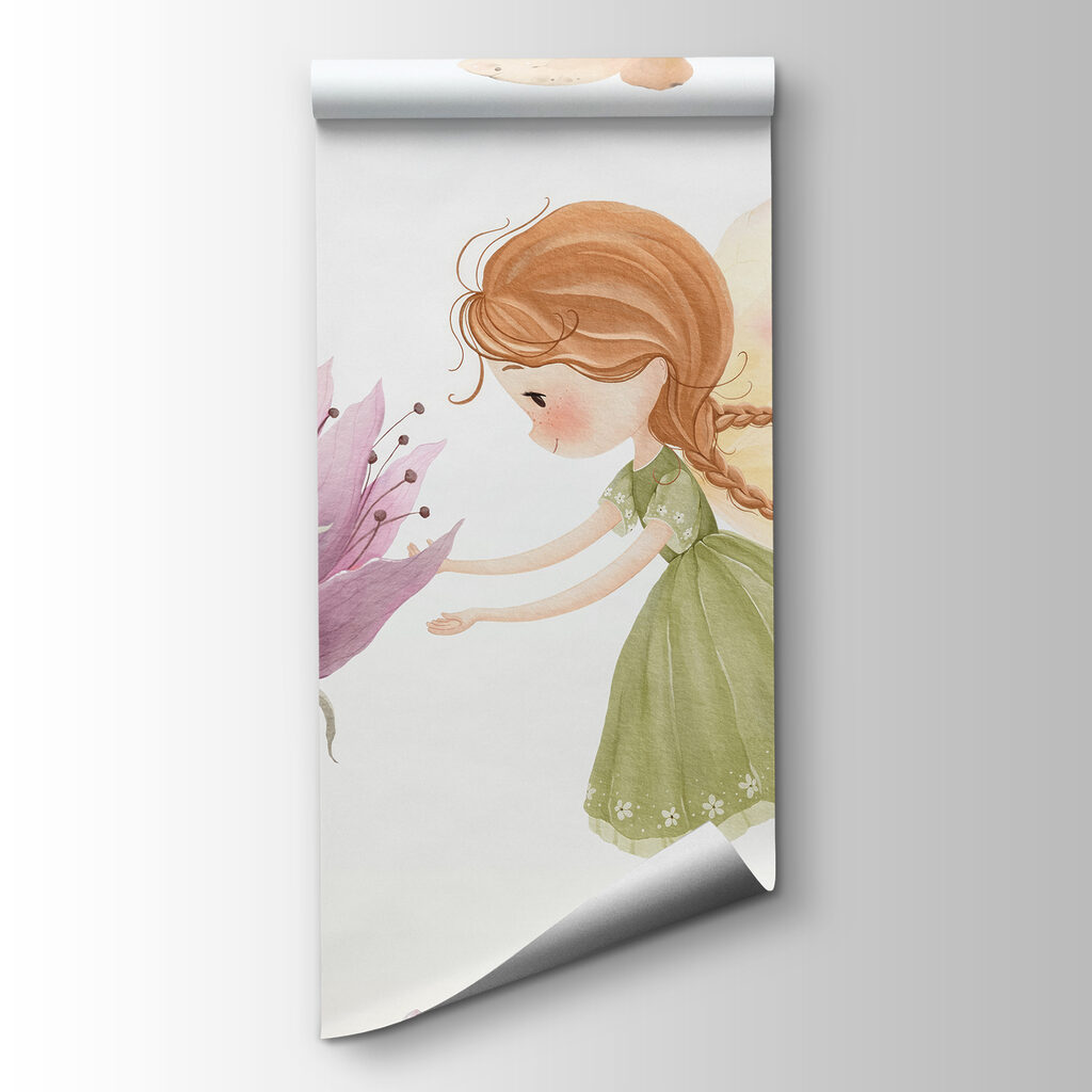 Papier peint Des fées enchanteresses dans un jardin féérique (UGS : w03528)
