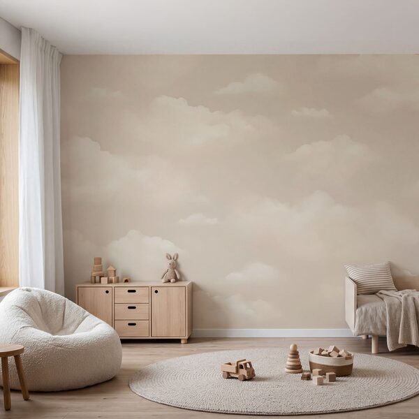 Papier peint Des nuages blancs dans le ciel (UGS : w03994)