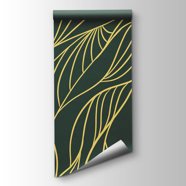 Papier peint Motif jaune et vert (UGS : t01047)