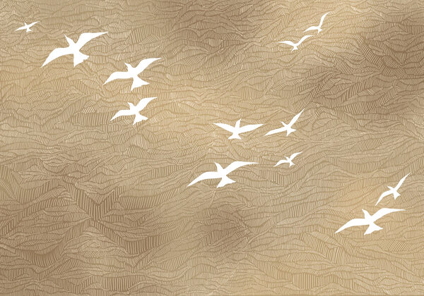 Papier peint Groupe d'oiseaux volant dans le ciel (UGS : t01092) Papier peint Groupe d'oiseaux volant dans le ciel (UGS : t01092)