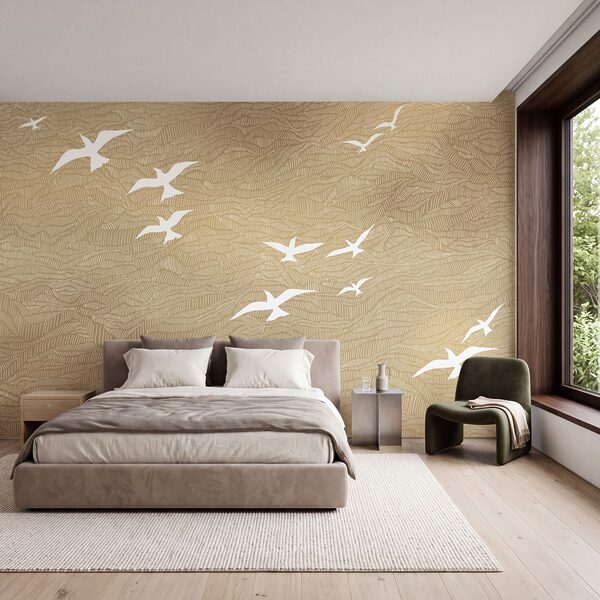 Papier peint Groupe d'oiseaux volant dans le ciel (UGS : t01092) Papier peint Groupe d'oiseaux volant dans le ciel (UGS : t01092)