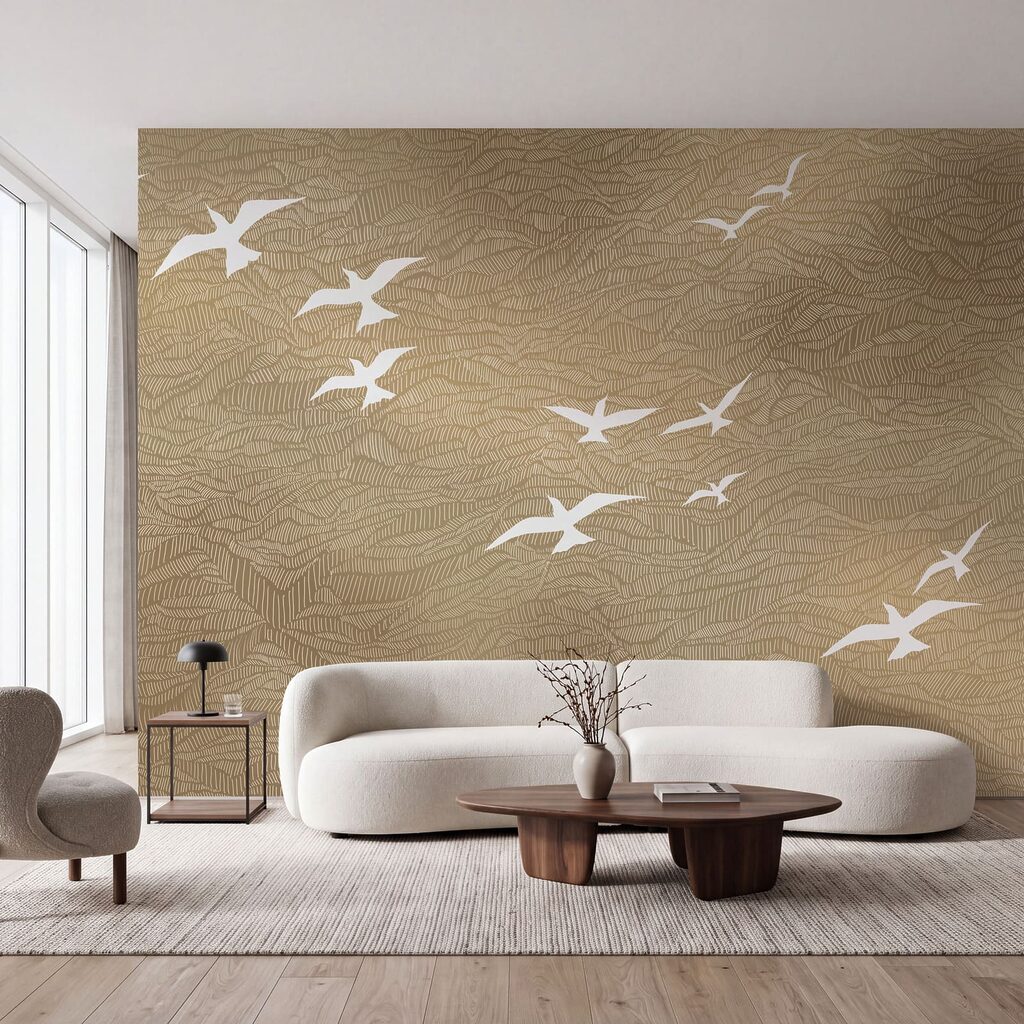 Papier peint Groupe d'oiseaux volant dans le ciel (UGS : t01092) Papier peint Groupe d'oiseaux volant dans le ciel (UGS : t01092)