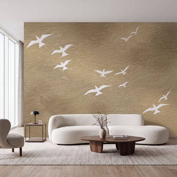 Papier peint Groupe d'oiseaux volant dans le ciel (UGS : t01092) Papier peint Groupe d'oiseaux volant dans le ciel (UGS : t01092)