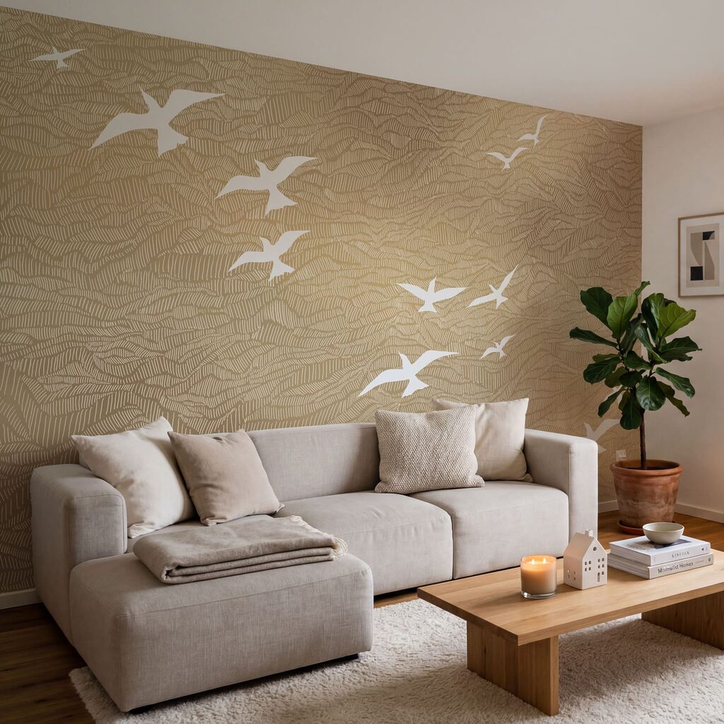 Papier peint Groupe d'oiseaux volant dans le ciel (UGS : t01092) Papier peint Groupe d'oiseaux volant dans le ciel (UGS : t01092)