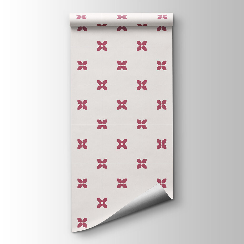 Papier peint Motif de petites fleurs rouges (UGS : t01066v3) Papier peint Motif de petites fleurs rouges (UGS : t01066v3)