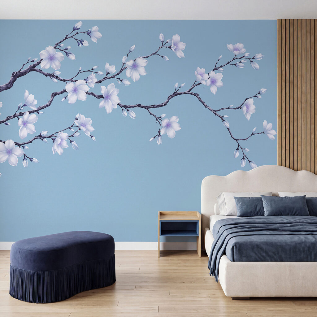 Papier peint Branche à fleurs blanches (UGS : t01044v1) Papier peint Branche à fleurs blanches (UGS : t01044v1)