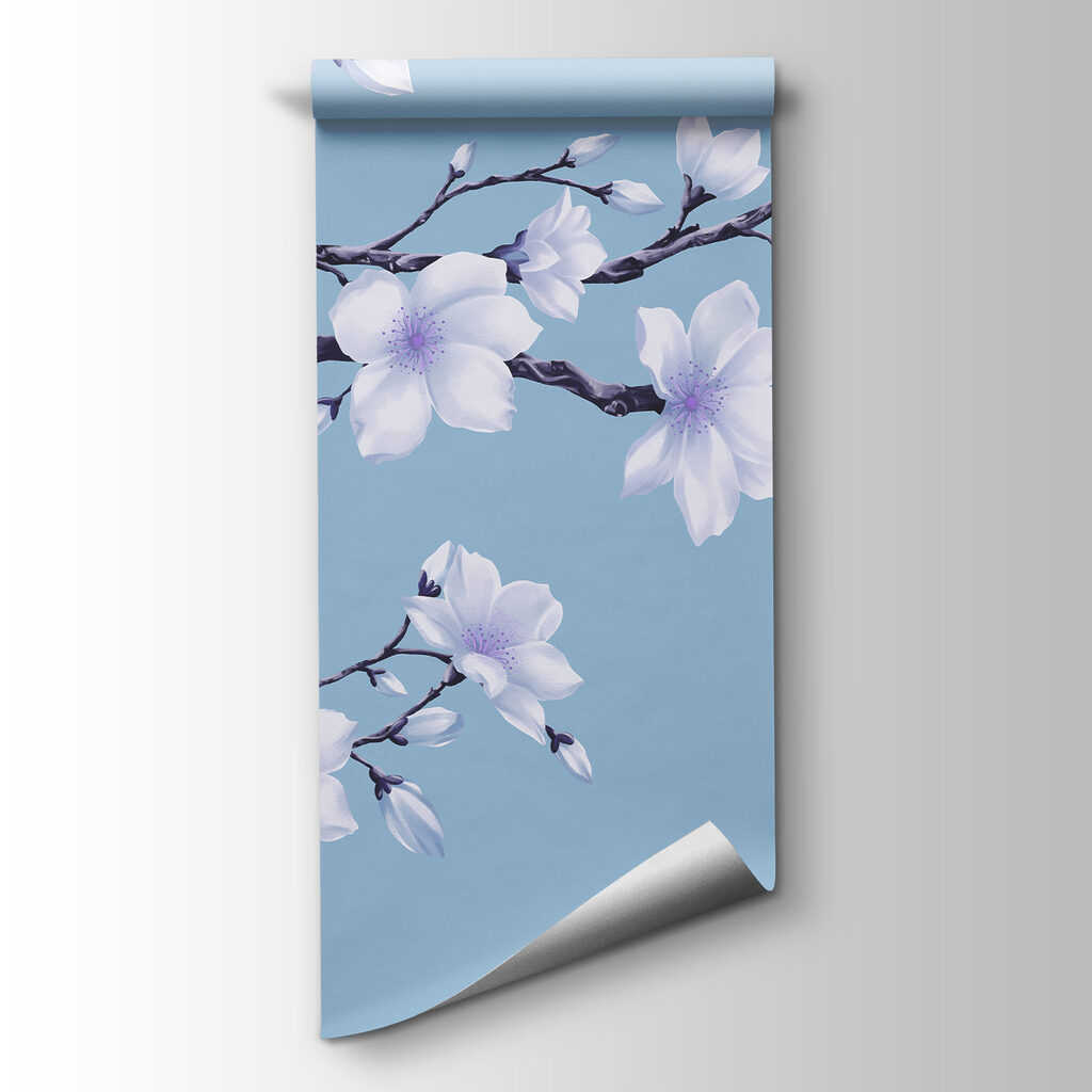 Papier peint Branche à fleurs blanches (UGS : t01044v1) Papier peint Branche à fleurs blanches (UGS : t01044v1)