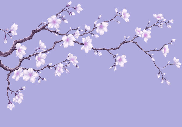 Papier peint Branche à fleurs blanches (UGS : t01044v2) Papier peint Branche à fleurs blanches (UGS : t01044v2)