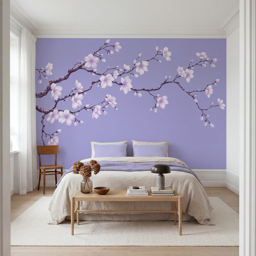 Papier peint Branche à fleurs blanches (UGS : t01044v2) Papier peint Branche à fleurs blanches (UGS : t01044v2)
