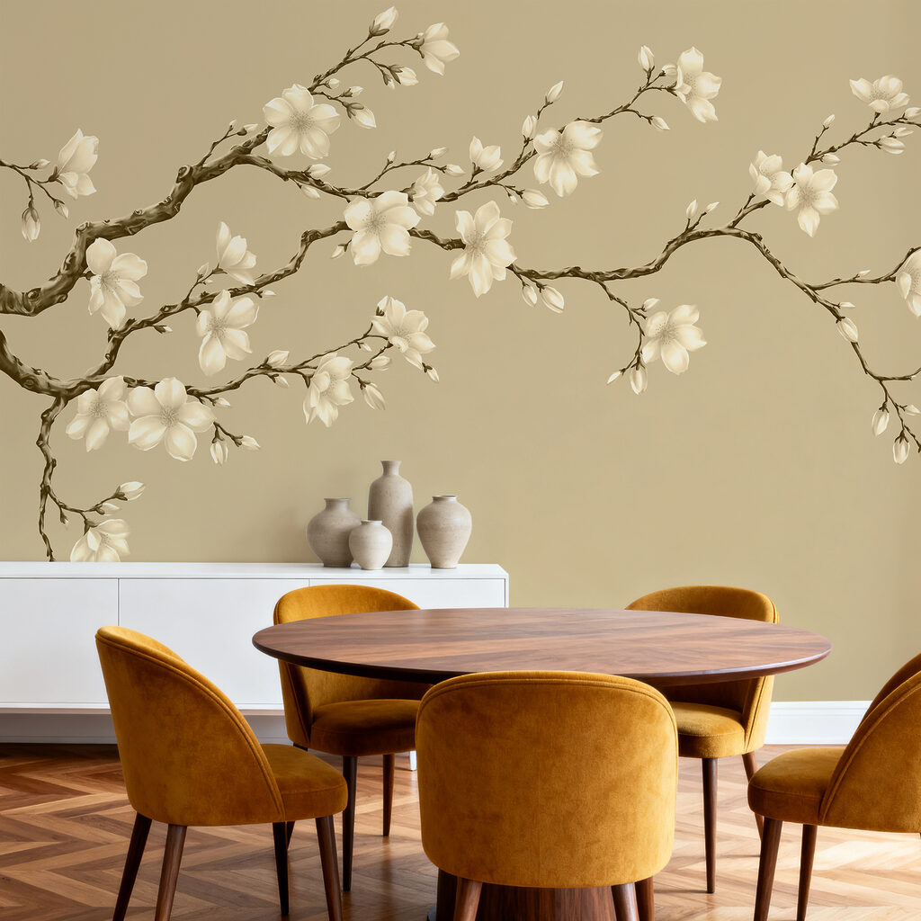 Papier peint Branche à fleurs blanches (UGS : t01044v3) Papier peint Branche à fleurs blanches (UGS : t01044v3)