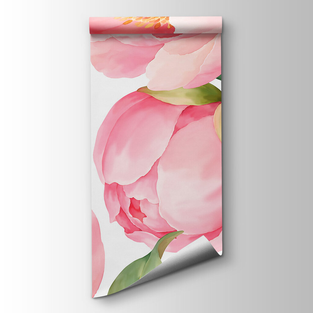 Papier peint Motif de fleurs roses (UGS : t01096) Papier peint Motif de fleurs roses (UGS : t01096)