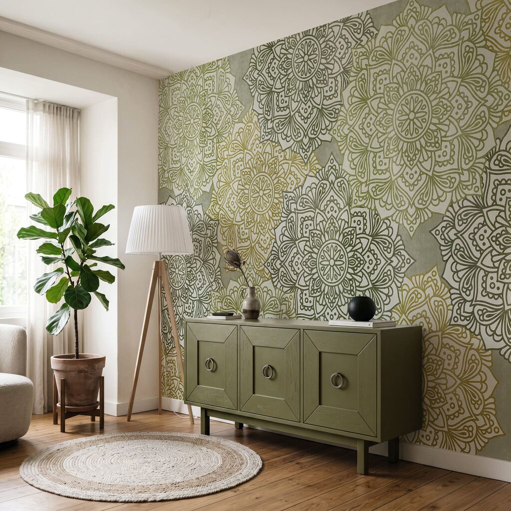 Papier peint Motif floral sur une surface (UGS : t01099)
