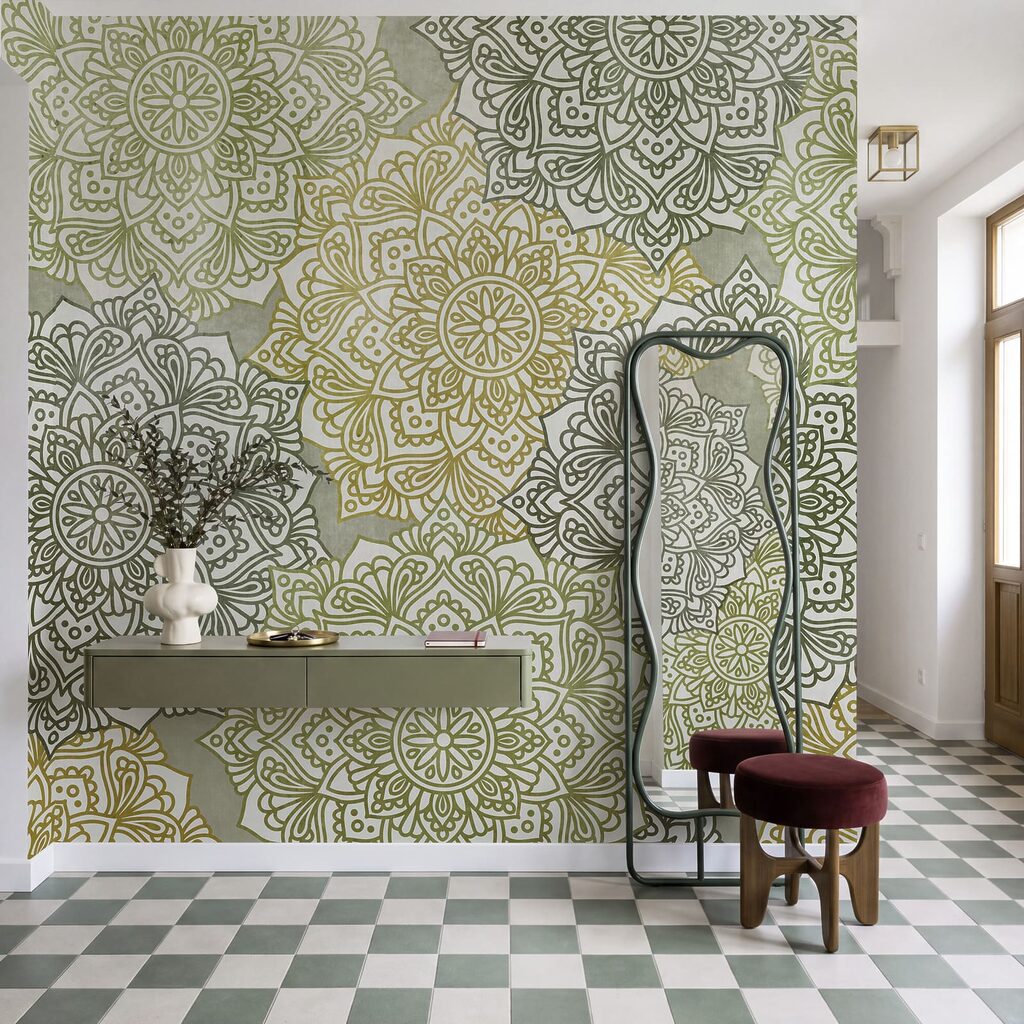 Papier peint Motif floral sur une surface (UGS : t01099)