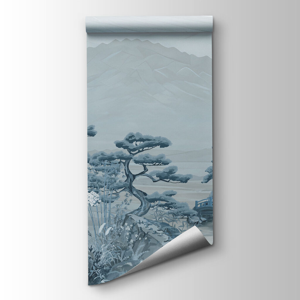 Papier peint Paysage avec des montagnes et des arbres (UGS : t01063v3) Papier peint Paysage avec des montagnes et des arbres (UGS : t01063v3)