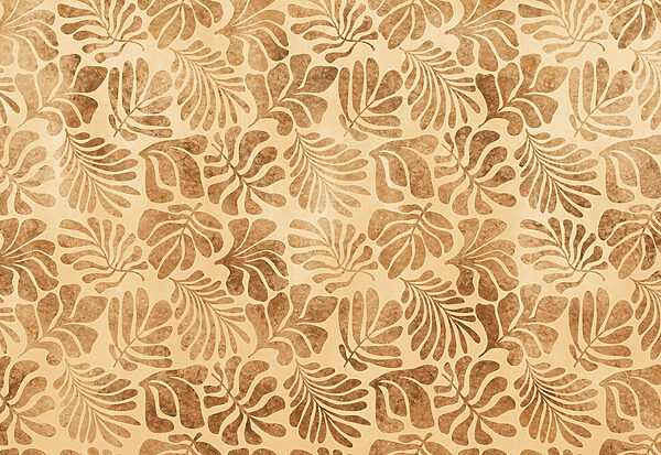 Papier peint Motif de feuilles sur un papier (UGS : t01111)