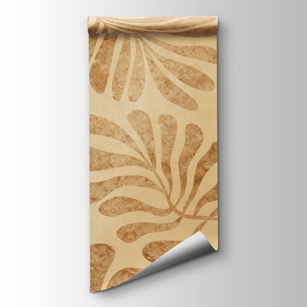 Papier peint Motif de feuilles sur un papier (UGS : t01111)