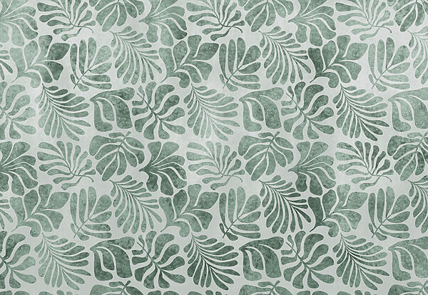 Papier peint Motif de feuilles sur une surface blanche (UGS : t01111v1)