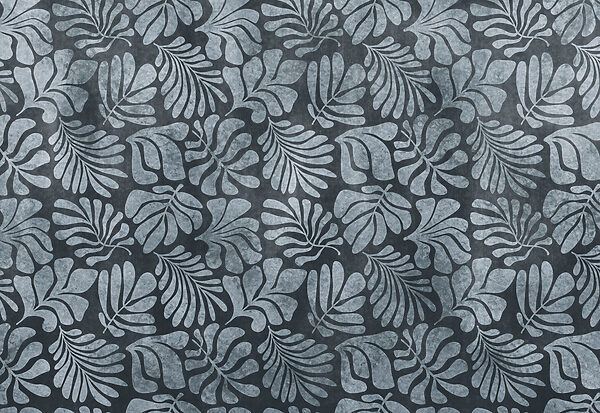 Papier peint Motif de feuilles sur fond noir (UGS : t01111v2) Papier peint Motif de feuilles sur fond noir (UGS : t01111v2)
