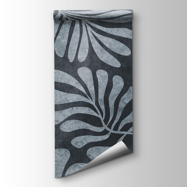 Papier peint Motif de feuilles sur fond noir (UGS : t01111v2) Papier peint Motif de feuilles sur fond noir (UGS : t01111v2)