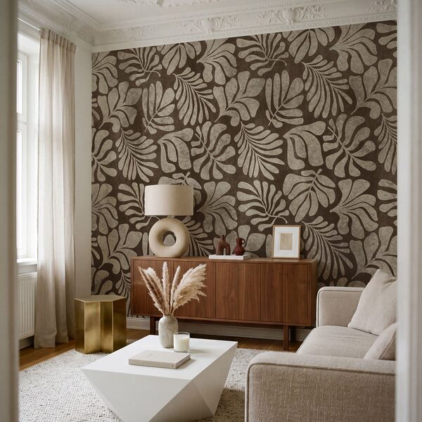 Papier peint Motif marron et blanc (UGS : t01111v4) Papier peint Motif marron et blanc (UGS : t01111v4)