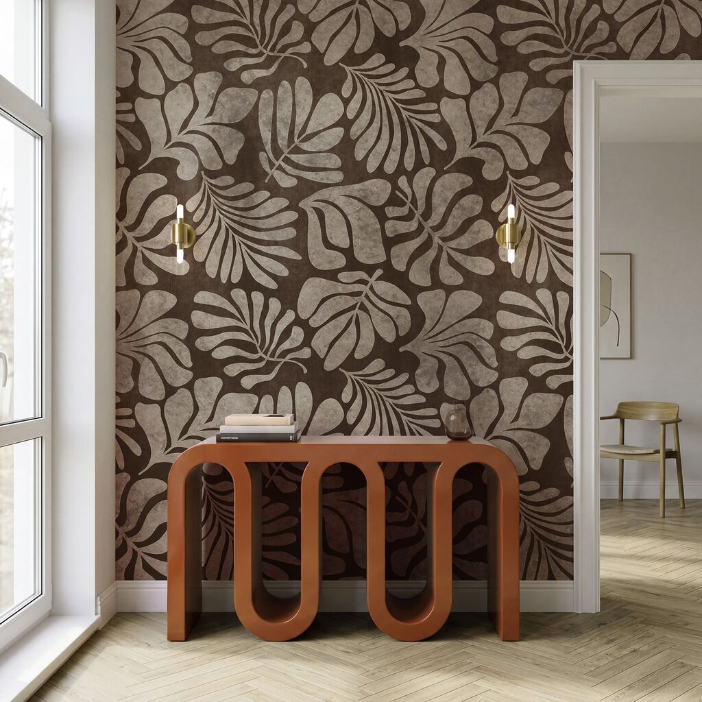 Papier peint Motif marron et blanc (UGS : t01111v4) Papier peint Motif marron et blanc (UGS : t01111v4)