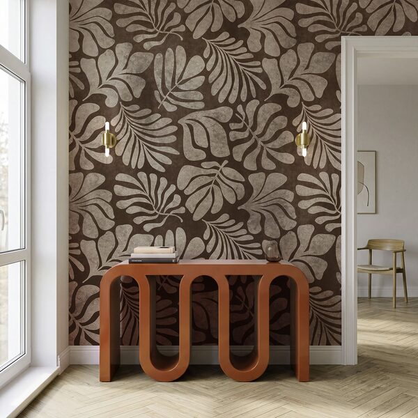 Papier peint Motif marron et blanc (UGS : t01111v4) Papier peint Motif marron et blanc (UGS : t01111v4)