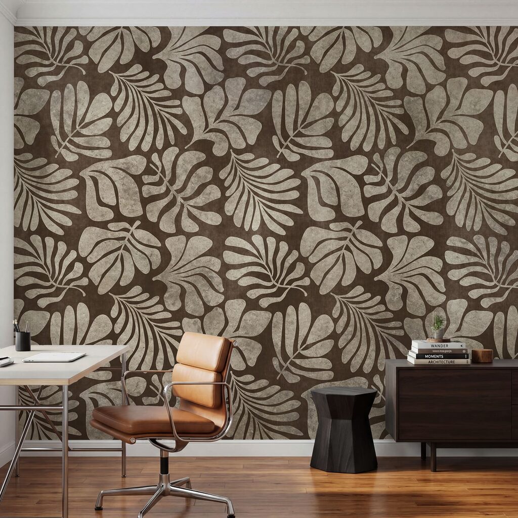Papier peint Motif marron et blanc (UGS : t01111v4) Papier peint Motif marron et blanc (UGS : t01111v4)