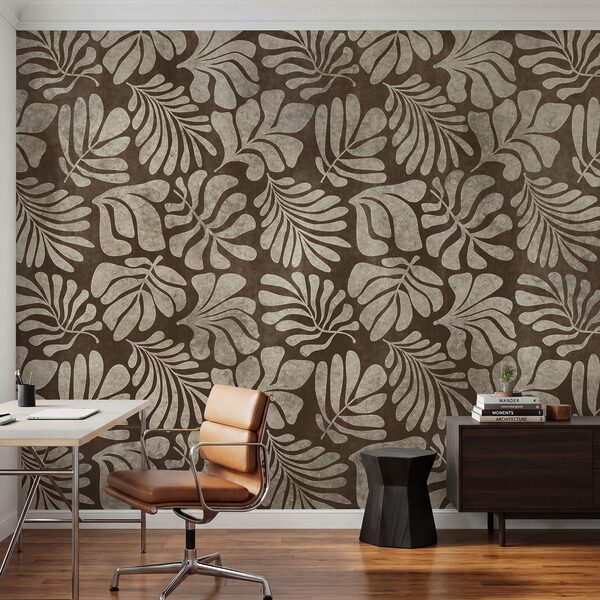 Papier peint Motif marron et blanc (UGS : t01111v4) Papier peint Motif marron et blanc (UGS : t01111v4)