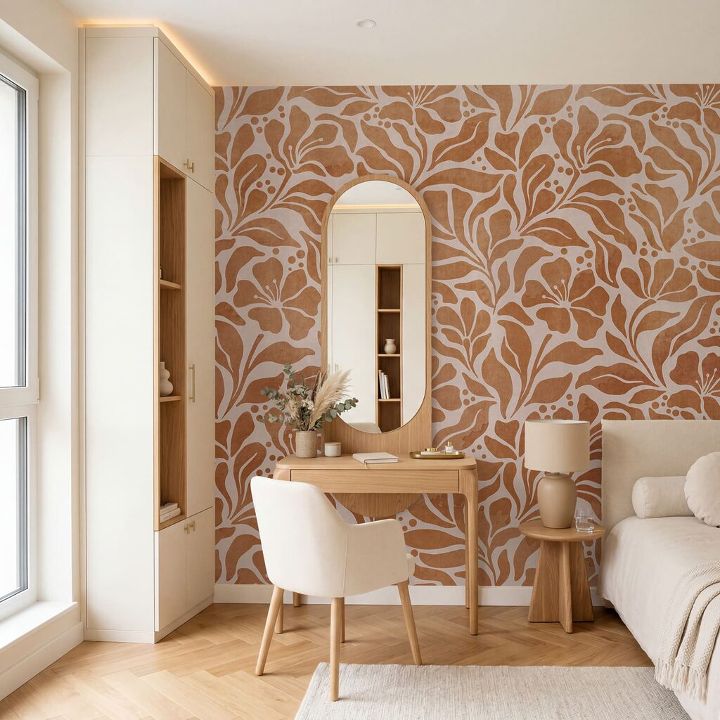 Papier peint Motif floral inspiré de la nature (UGS : t01114) Papier peint Motif floral inspiré de la nature (UGS : t01114)