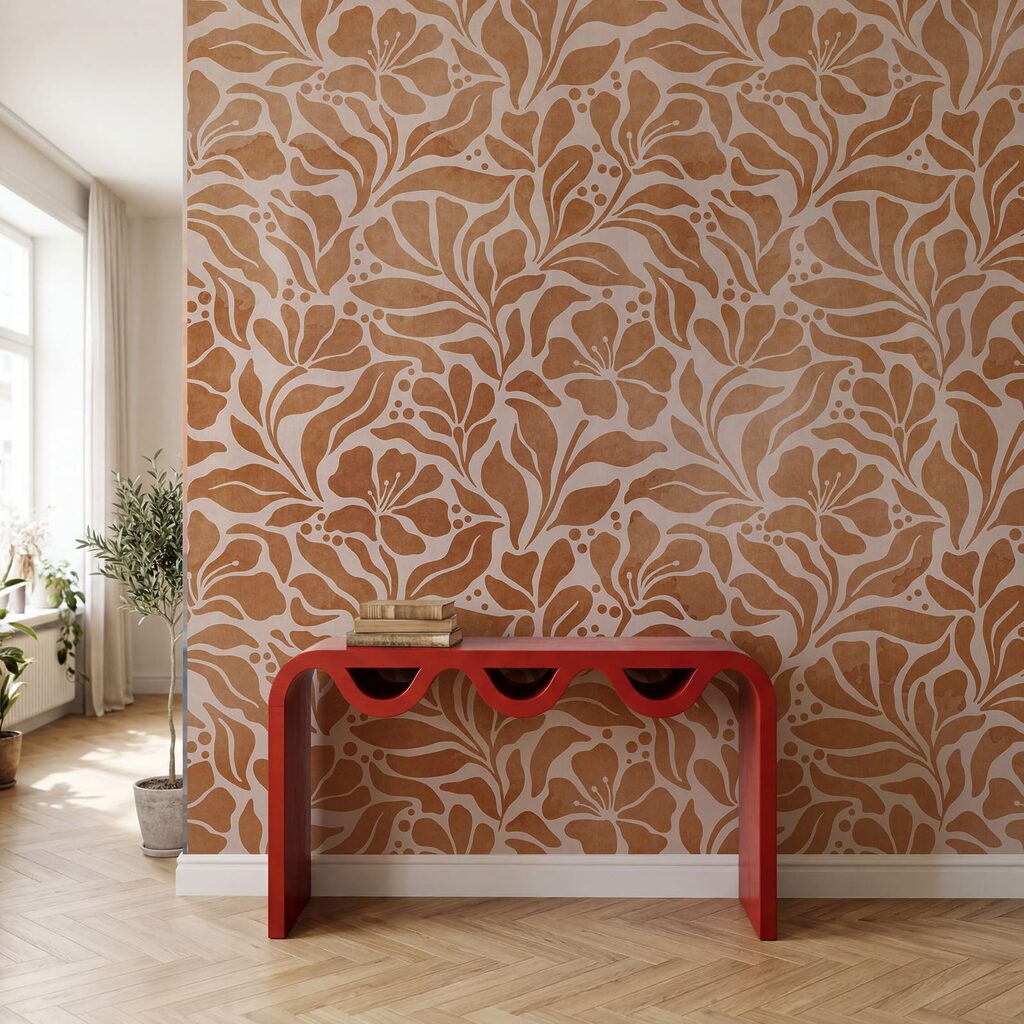 Papier peint Motif floral inspiré de la nature (UGS : t01114) Papier peint Motif floral inspiré de la nature (UGS : t01114)