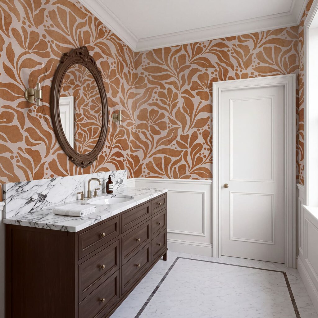 Papier peint Motif floral inspiré de la nature (UGS : t01114) Papier peint Motif floral inspiré de la nature (UGS : t01114)