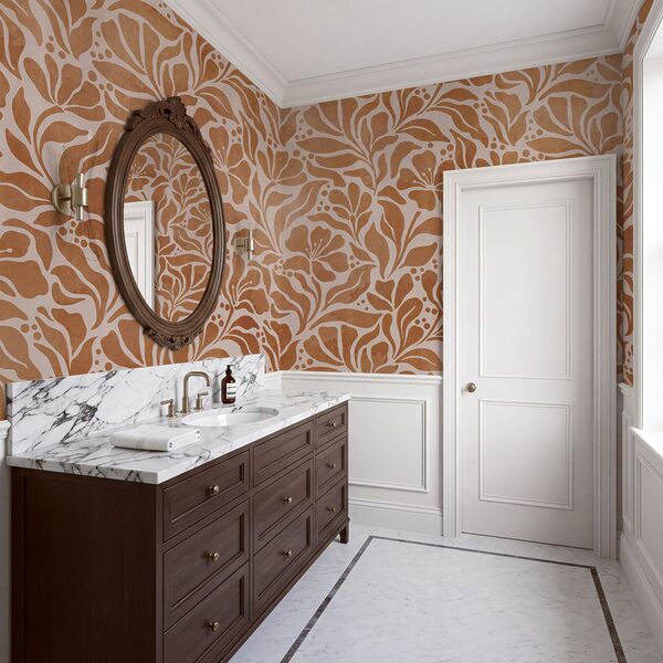 Papier peint Motif floral inspiré de la nature (UGS : t01114) Papier peint Motif floral inspiré de la nature (UGS : t01114)