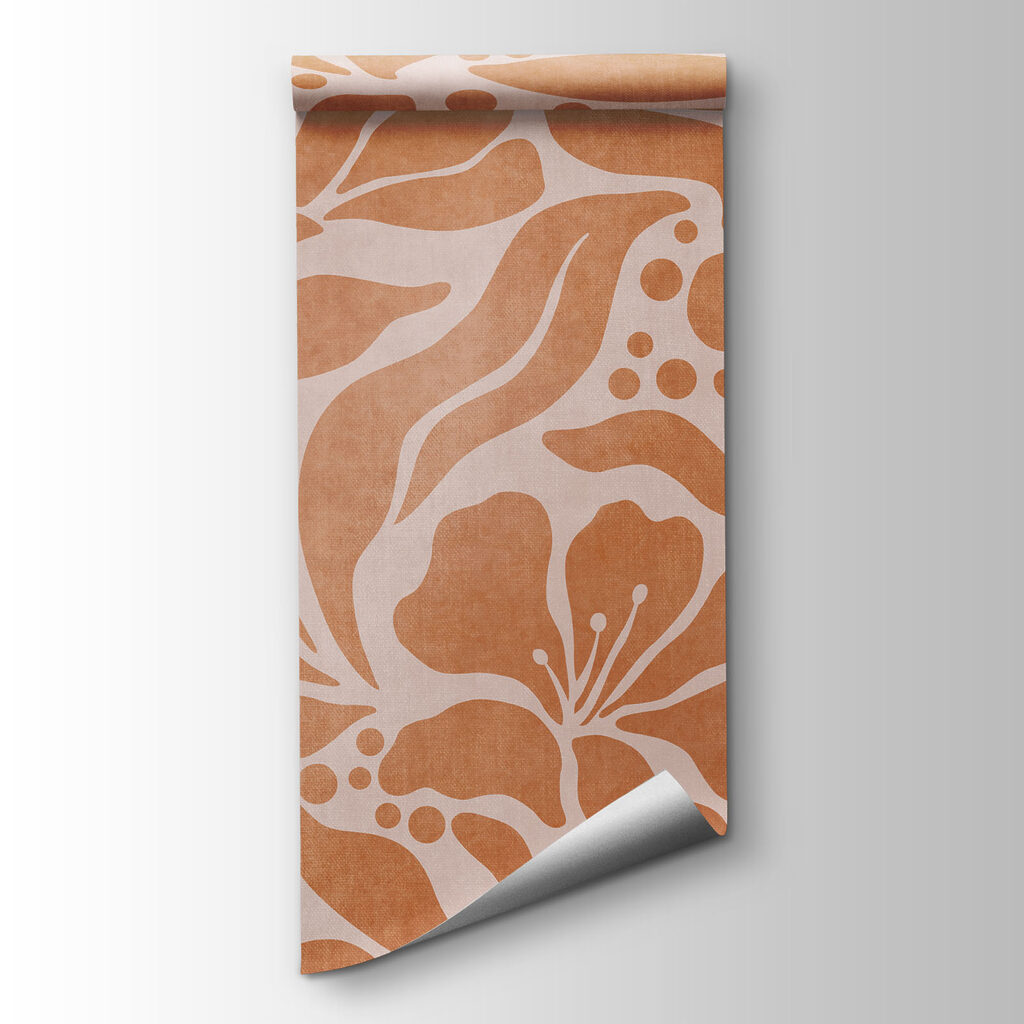 Papier peint Motif floral inspiré de la nature (UGS : t01114) Papier peint Motif floral inspiré de la nature (UGS : t01114)