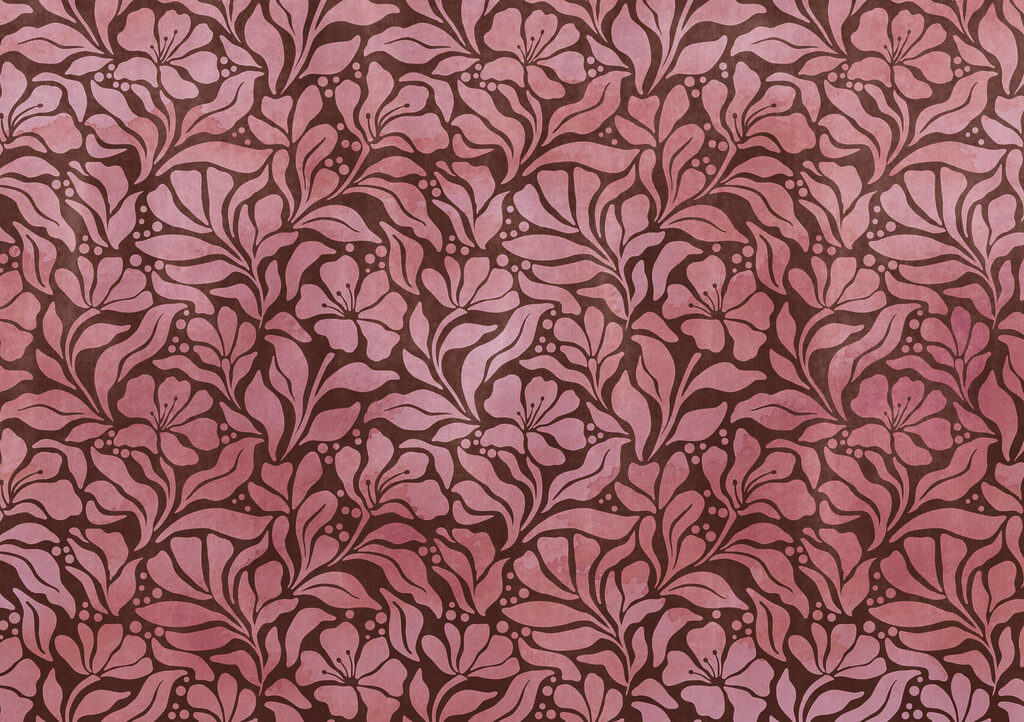 Papier peint Motif de fleurs roses (UGS : t01114v2) Papier peint Motif de fleurs roses (UGS : t01114v2)