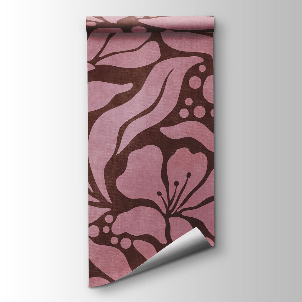 Papier peint Motif de fleurs roses (UGS : t01114v2) Papier peint Motif de fleurs roses (UGS : t01114v2)