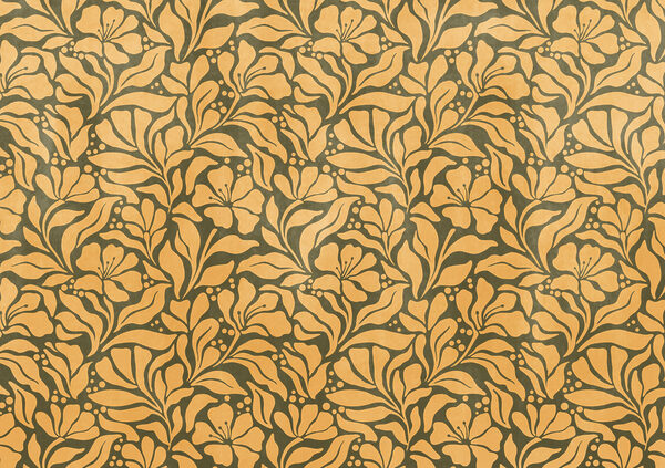 Papier peint Motif des feuilles et des fleurs (UGS : t01114v4)
