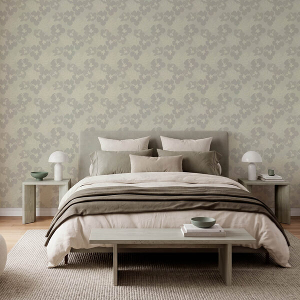 Papier peint Motif floral sur fond gris (UGS : t01082) Papier peint Motif floral sur fond gris (UGS : t01082)