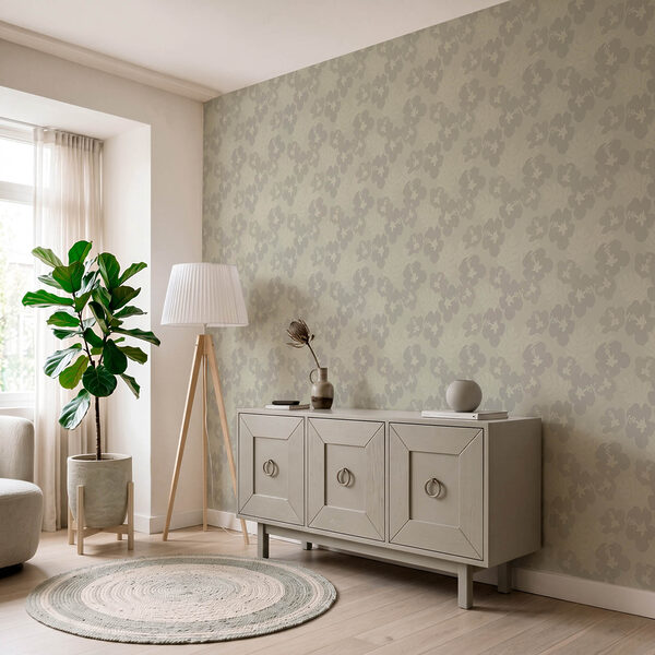 Papier peint Motif floral sur fond gris (UGS : t01082) Papier peint Motif floral sur fond gris (UGS : t01082)