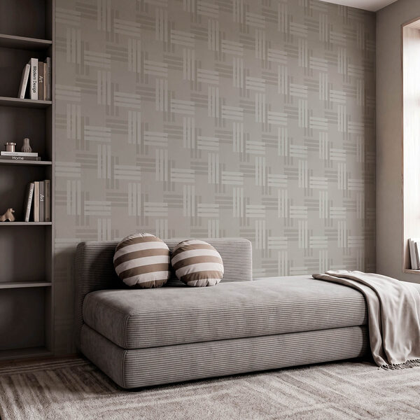 Papier peint Motif gris et blanc (UGS : t01085)