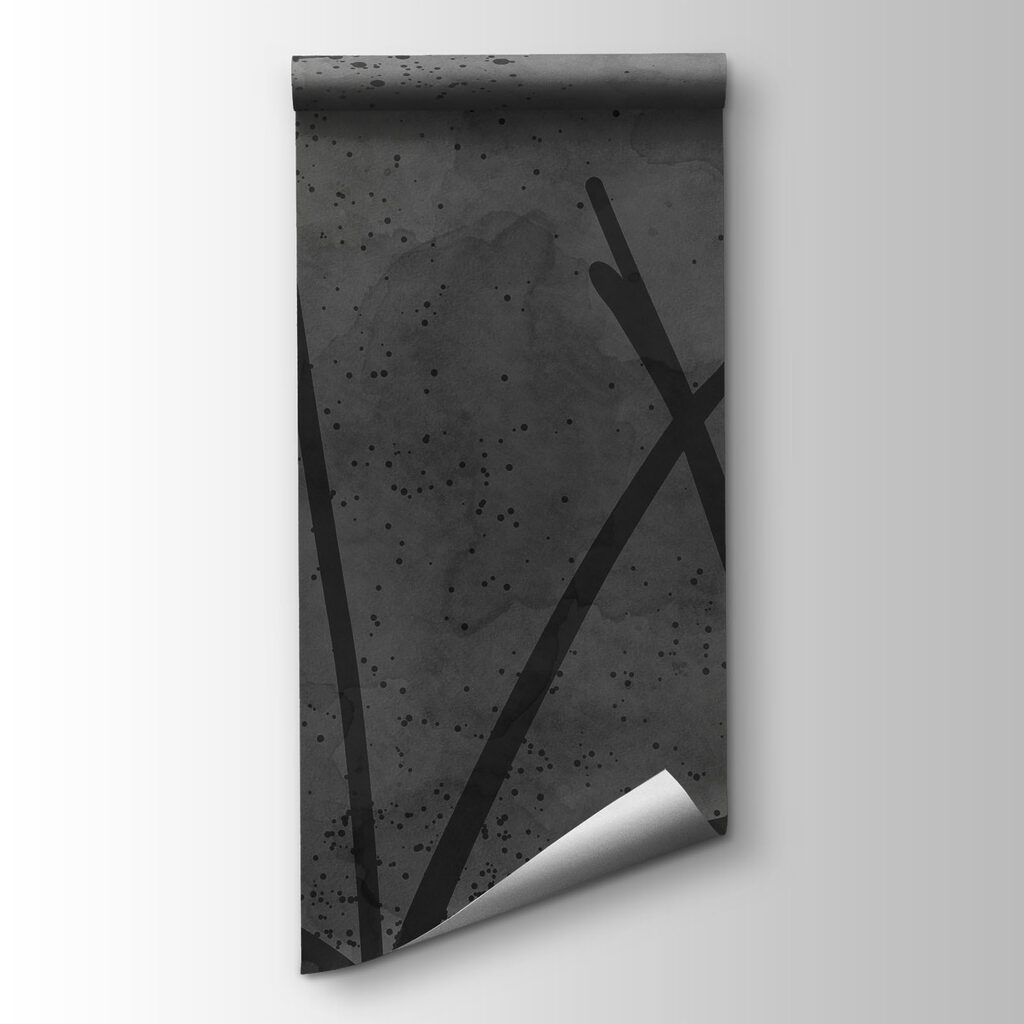 Papier peint Image en noir et blanc de fleurs (UGS : t01087) Papier peint Image en noir et blanc de fleurs (UGS : t01087)